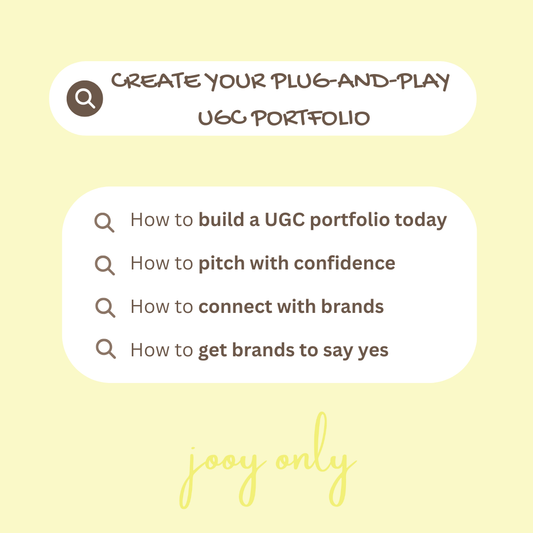 CREATE YOUR  PLUG-AND-PLAY MINI UGC PORTFOLIO