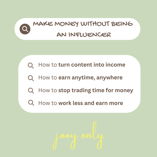 MAKE MONEY WITHOUT BEING AN INFLUENCER