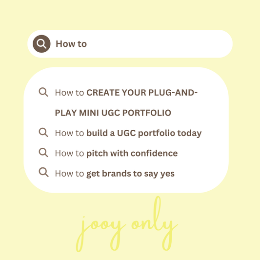 CREATE YOUR  PLUG-AND-PLAY MINI UGC PORTFOLIO