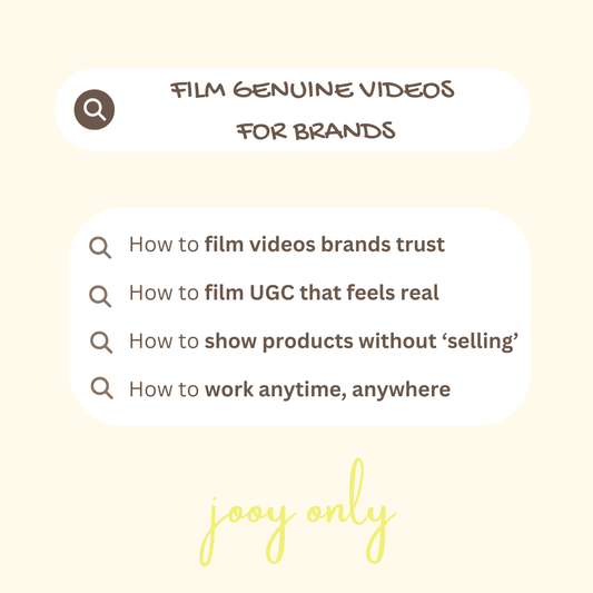HOW TO FILM GENUINE VIDEOS FOR BRANDS